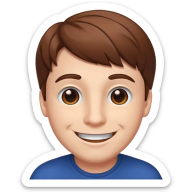 Make a emojis of mr beast face same to same real face  and make a cartoon type with just a face  sticker