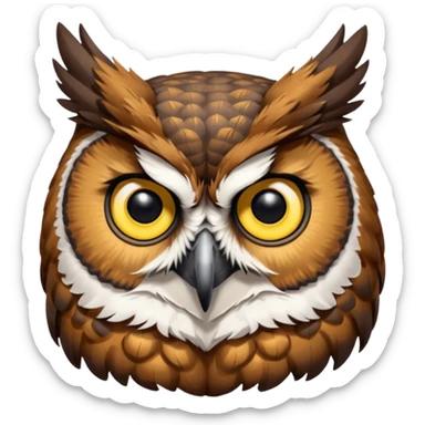 great horned owl sticker