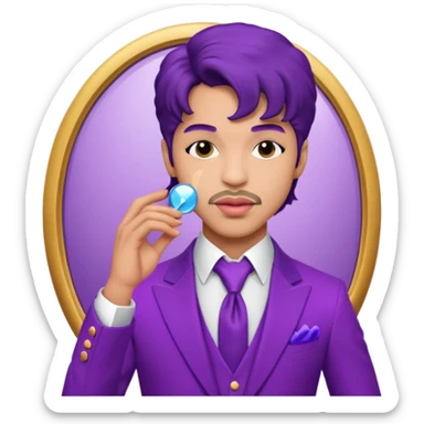 prince the singer kissing the mirror sticker