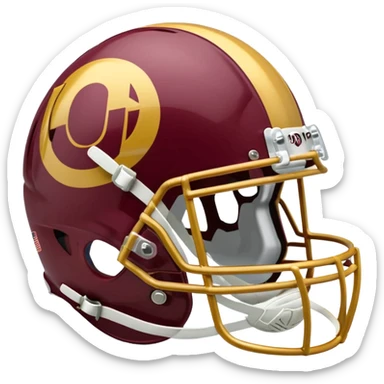 Washington Commanders football helmet with team logo facing right, emoji style sticker