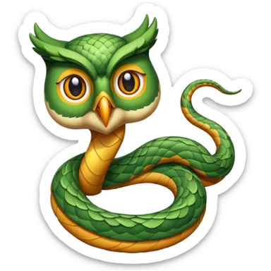 serpente gufo emoji sticker