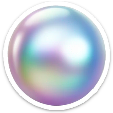 an iridescent pearl sticker