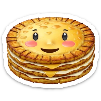 swiss rösti, round, gold and crispy sticker