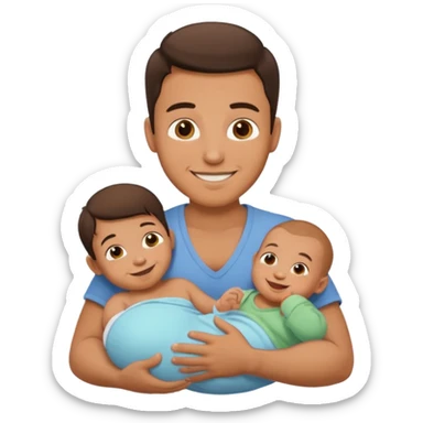 breastfeeding man sticker