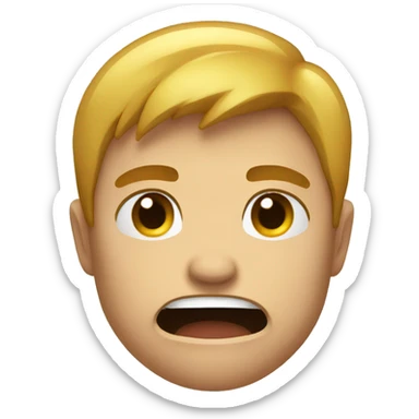 angry emotion of a circle emoji - no gender sticker