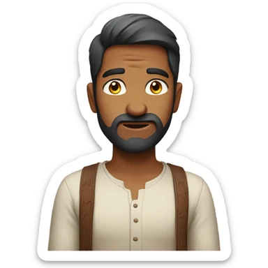 indian male shrugging sticker