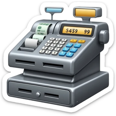 POV of a cash register sticker