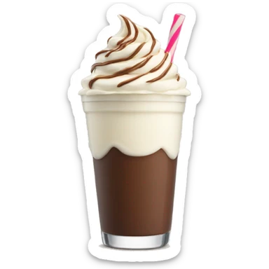 Milkshake vanilla and chocolate  sticker