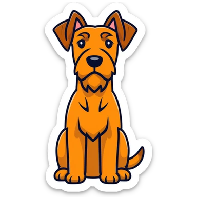 Irish terrier standing strong  sticker