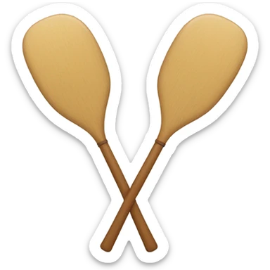 Two overlapping paddles crossed together sticker