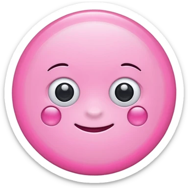 Pink circle Samsung style no face sticker