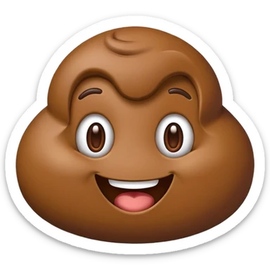 Crée-moi un emoji qui fait caca sticker