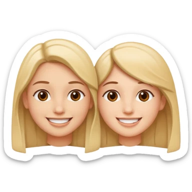 two friends meet each other and they re looking at each other sticker