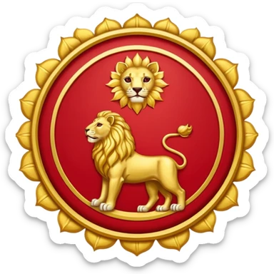 Iran flag with lion and sun emblem sticker