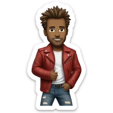 Tyler Durden character of Brad Pitt from fight club sticker