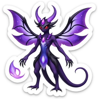 Lunala-Darkrai-Fakémon-hybrid-creature (full body)  sticker