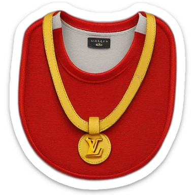 Louis Vuitton Cotton Pique T-Shirt with Embroidered LV Patch, Bright Red sticker