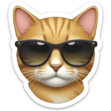 cat wit sunglass sticker