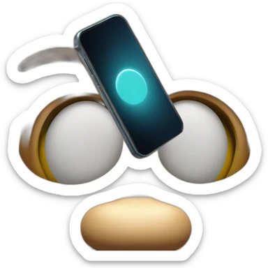 a close up of a person with a cell phone, computer graphics by Vladimír Vašíček, trending on cg society, optical illusion, rtx on, 8k 3d, physically based rendering sticker