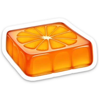 orange jello slice sticker