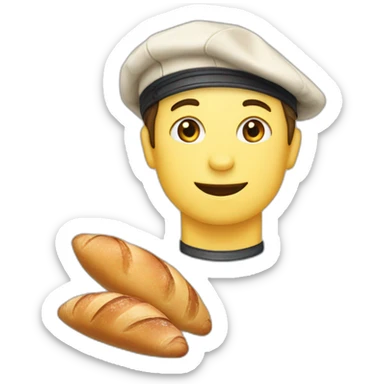 Français avec un béret , une bouteille de champagne une marinière et une baguette sticker