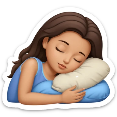 Niña durmiendo morenita  sticker