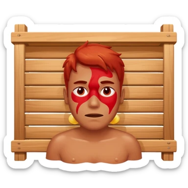 Person in sauna sticker