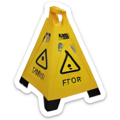 wet floor caution sign sticker