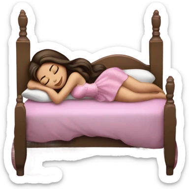 Sleeping brunette beauty princess Disney, bed sticker