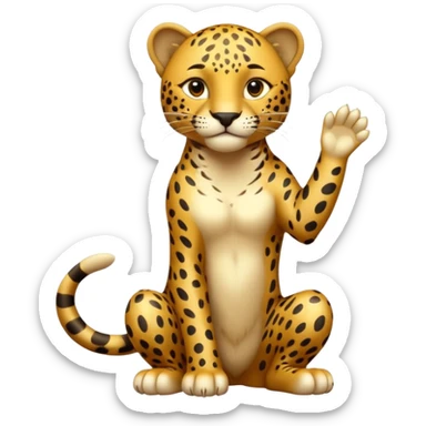 A high-resolution photo-realistic digital illustration of a young jaguar, chest upward A high-resolution, photo-realistic digital illustration of a majestic young jaguar sticker