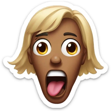 Stunned face with tongue out sticker