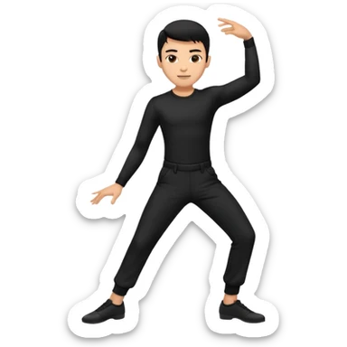 male dance choreographer with pants and shirt black hair  sticker