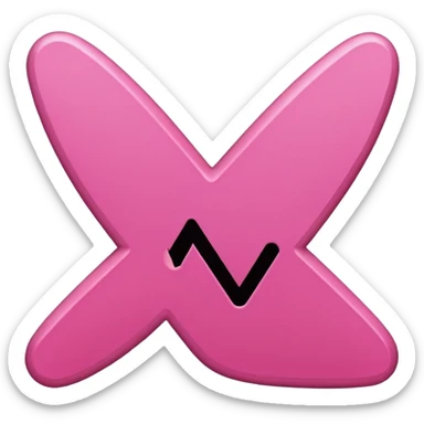 heavy check mark pink sticker