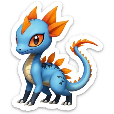 Meloetta-Dewott-Salandit-Nargacuga-Pokémon-Fakémon-fusion-hybrid-creature sticker