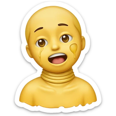 emoji choking its own neck sticker
