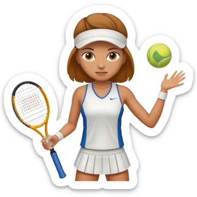 female tennis player sticker