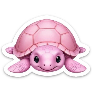 light pink turtle, cute, adorable, looks like a stuffed animal with no details in skin sticker