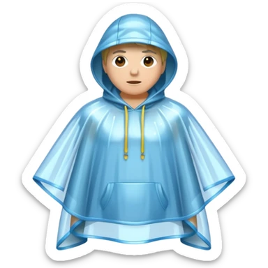 clear rain poncho sticker