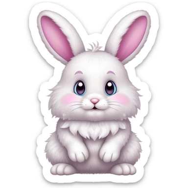 Cute easter bunny sticker