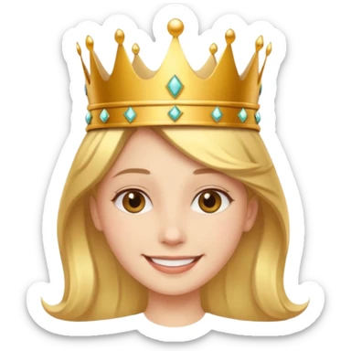 Una persona enamorado y con una corana sticker