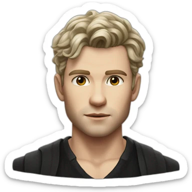 Klaus mikaelson short haircut realistic detailed sticker