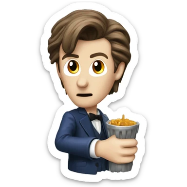 The 11th doctor with his Sonic screw sticker