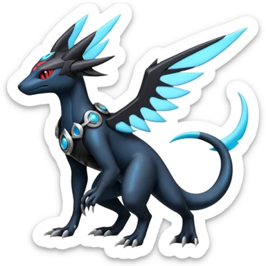 Salandit-Salamence-Umbreon-Silvally-fusion (full body) sticker