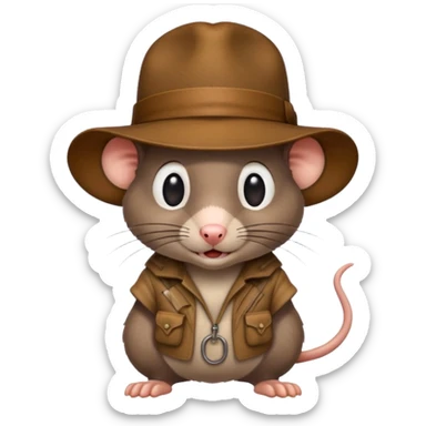 🐀 wearing Indiana jones hat sticker