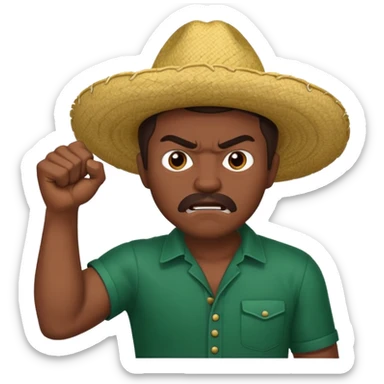 Angry mexican with fist up sticker