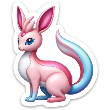 Colorful Sylveon-Milotic-hybrid sticker