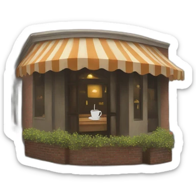 Outside of an Italian coffee on a corner downtown Houston sticker