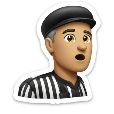 referee whistling sticker