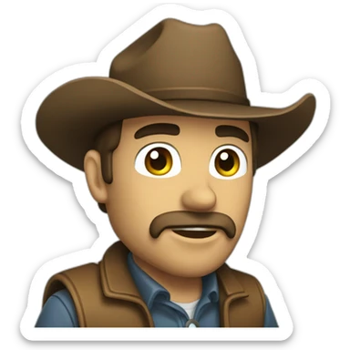 coding cowboy sticker