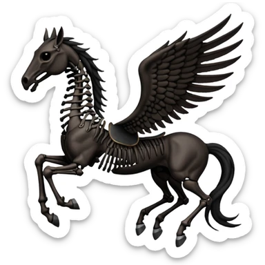 thestral: Winged horses visible only to those who have witnessed death and understand its significance. Can u make it thinner? Like an achal tekkine? sticker